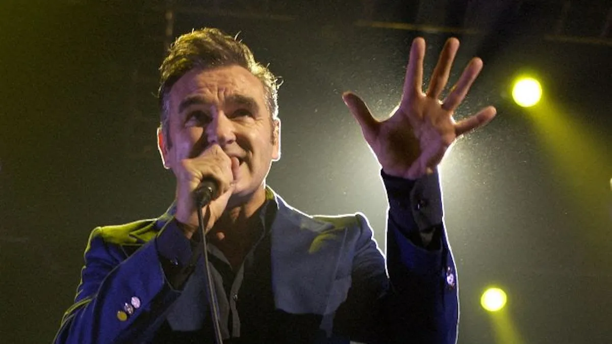 Morrissey performing live on stage
